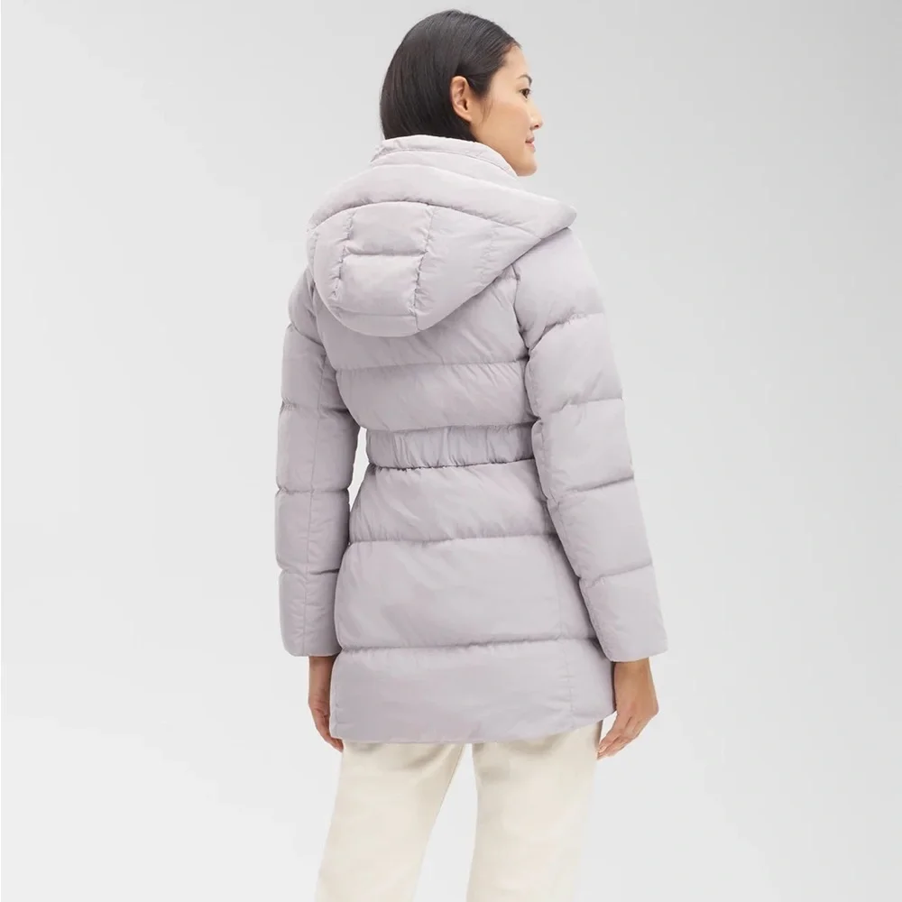 Canada Goose Moonstone Gray Hooded Belted Puffer Jacket - Picture 4 of 7